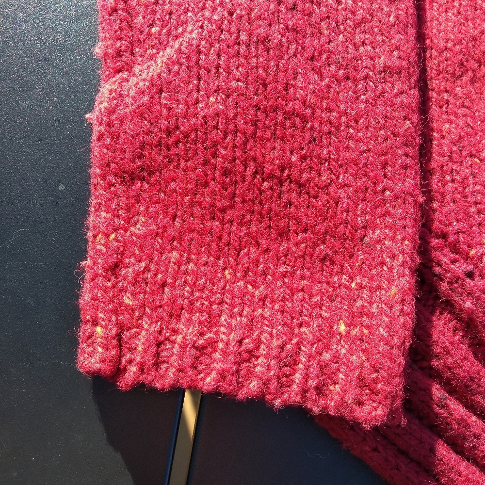 Cynthia Rowley Burgundy Turtleneck Sweater, Size Large, 50% Wool, Rounde… - Picture 9 of 12